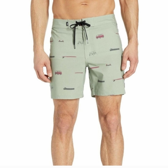 Vans X Yusuke Hanai 17" Swim Boardshorts Green - Picture 1 of 5